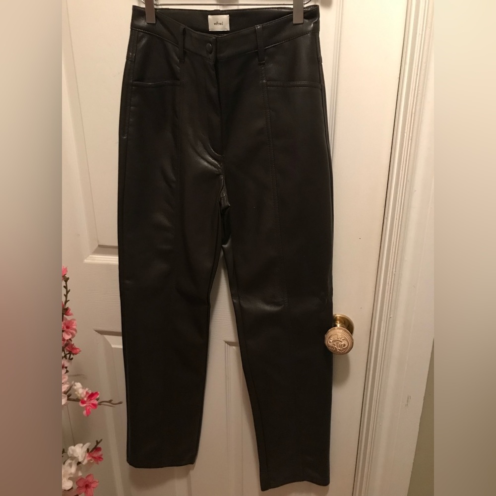 Wilfred Melina Dark Brown Vegan Leather Pants